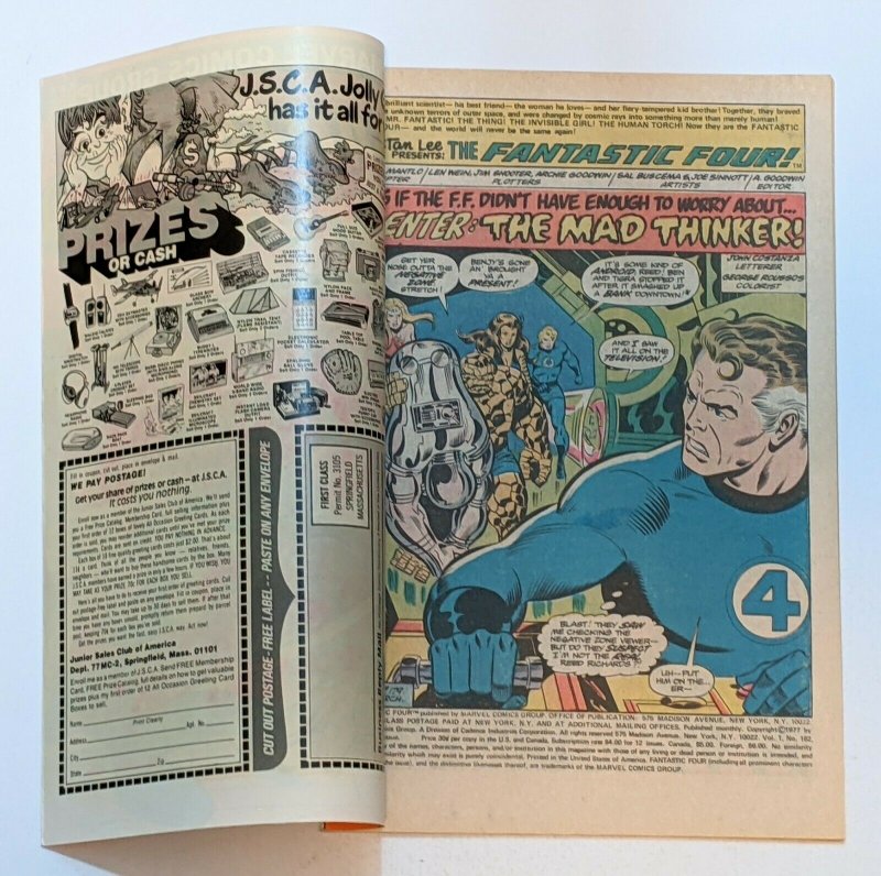Fantastic Four #182 (May 1977, Marvel) F/VF 7.0 Annihilius and Mad Thinker app