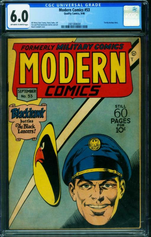 Modern Comics #53 CGG 6.0 1946- BLACKHAWK- TORCHY 2001004004