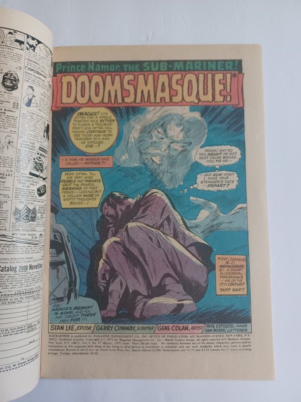 Sub-Mariner #47 - Namor - Doctor Doom - 1972 - (-VF)