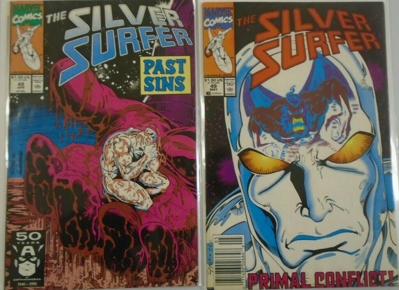 Silver Surfer Comic Lot (2nd Series) #1-49 (42 DIFF) - AVG 7.0 FN/VF  - 1987-91