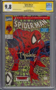 SPIDER-MAN #1 CGC 9.8 LIZARD SS SIGNED TODD MCFARLANE WHITE PAGES 4014