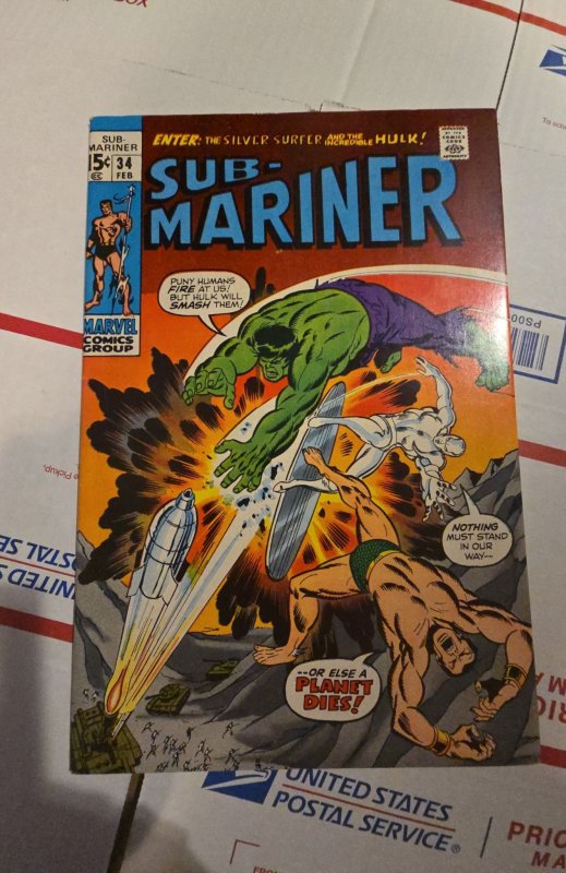 Sub-Mariner #34 (1971)vs Silver Surfer/Namor