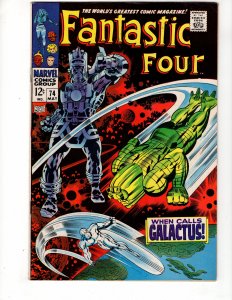 Fantastic Four #74 (1968) SILVER SURFER GALACTUS Lee Kirby Classic !!! / ID#288