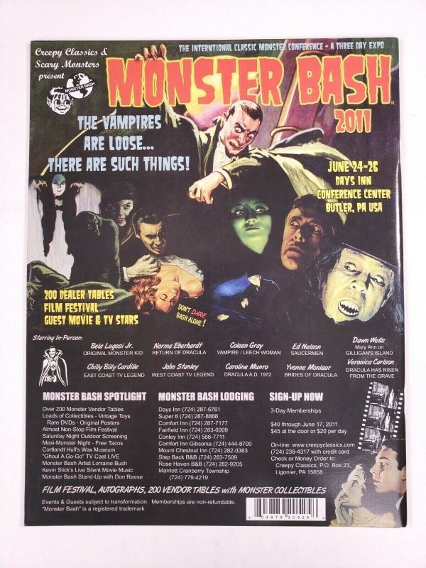 Monster Bash Magazine #11 Creepy Classic Movies 2011 Niagara Falls Frankenstein