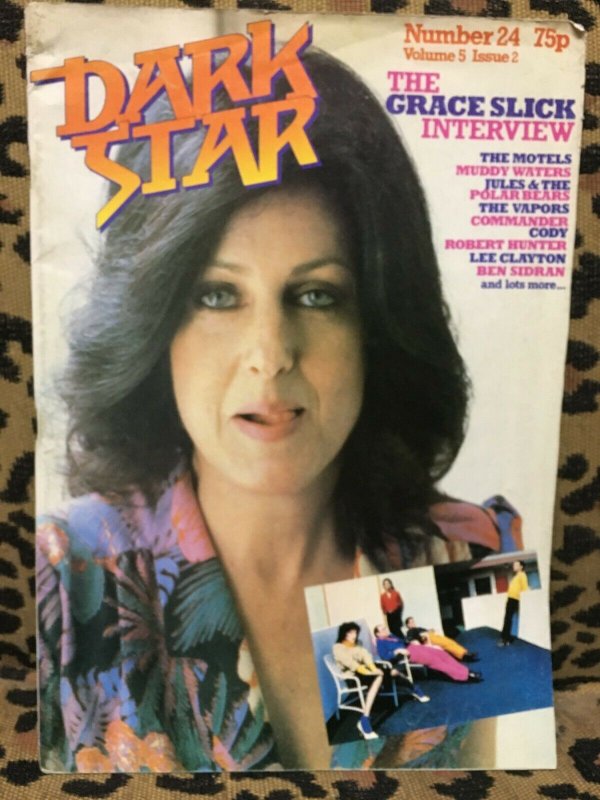 DARK STAR MAGAZINE Aug 1980 - Grace Slick, The Motels, Muddy Waters - UK Fanzine