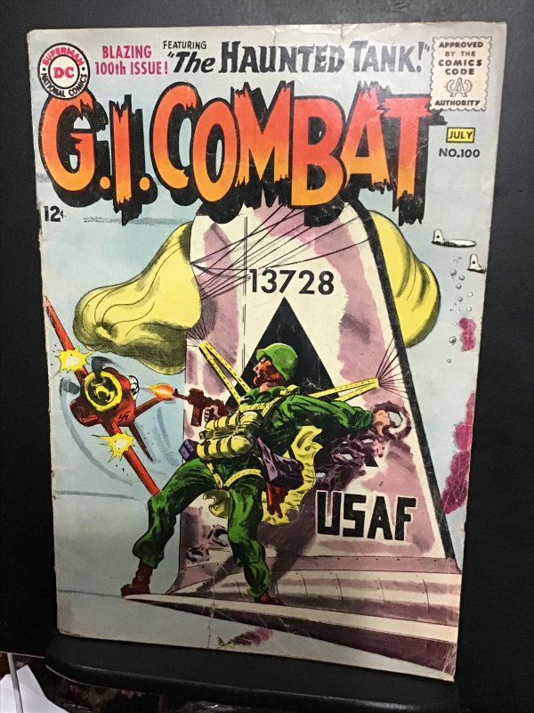 G.I. Combat #100 (1963) Affordable grade, 100th issue wow! Haunted tank GD