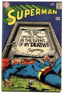 SUPERMAN #213 1969- DC Silver Age- comic book FN