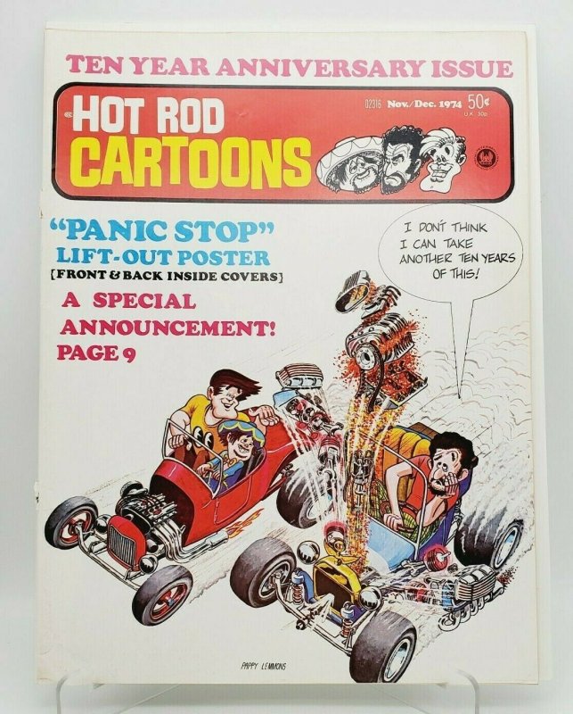 1974 HOT ROD CARTOONS Magazine NOV/DEC #61 Comic Mag ORIGINAL