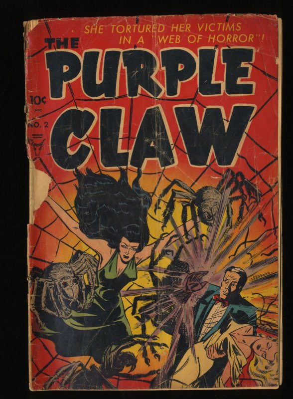 The Purple Claw (1953) #2 Inc 0.3 Scarce Golden Age Horror!