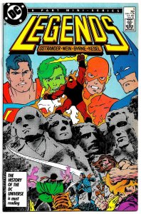 LEGENDS #1 - 6 (1986-87) 8.5 VF+  Complete Mini-Series! - Giant DC Crossover!