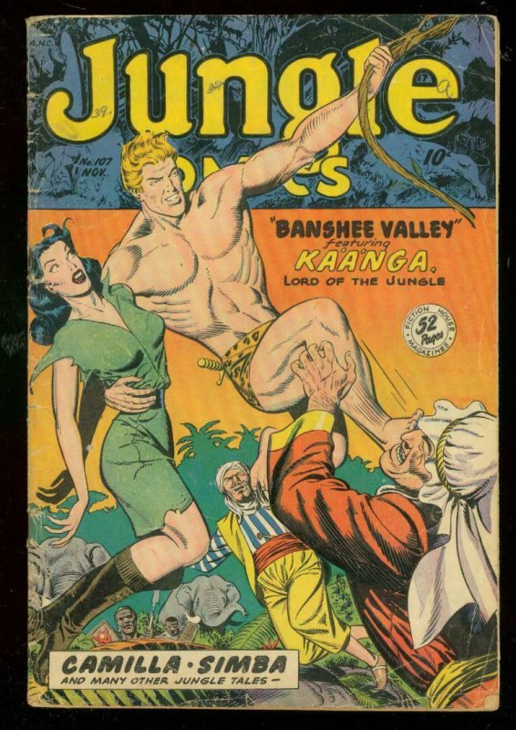 JUNGLE COMICS #107 1948-KAANGA-SPICY ELEPHANT COVER VG