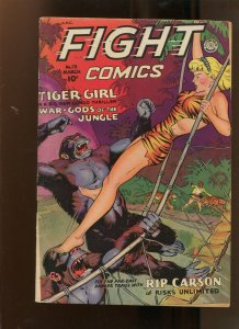 FIGHT COMICS #73 (6.0) RIP CARSON OF RISKS UNLIMTED! 1951