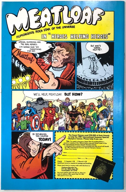 CAPTAIN AMERICA Comic # 335 — John Walker Replacement Cap —1987 Marvel Fine Cond 