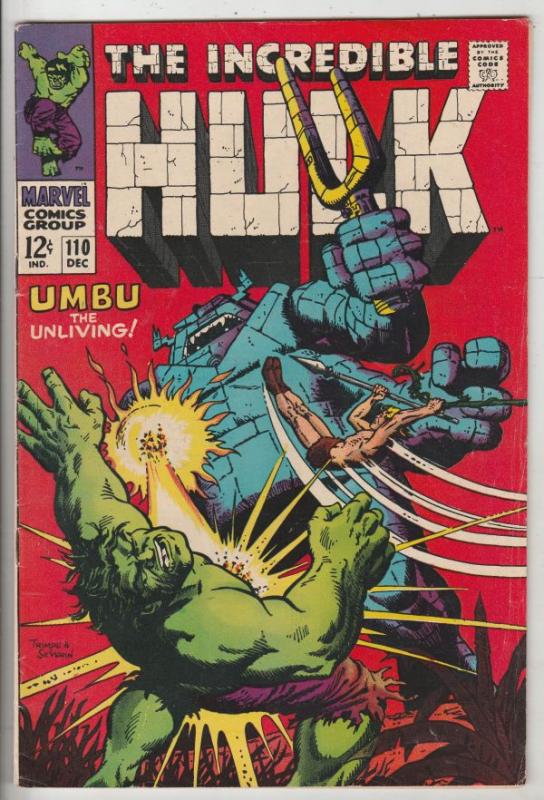 Incredible Hulk #110 (Dec-68) FN/VF Mid-High-Grade Hulk