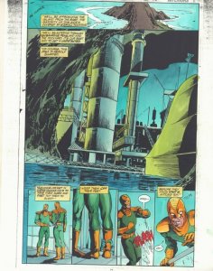 JSA #11 p.12 Color Guide Art - Island Lair Splash - 2000 by John Kalisz