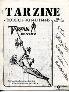 Tarzine #1 8/1981-Weintz-Edgar Rice Burroughs-Tarzan-Rare-VF