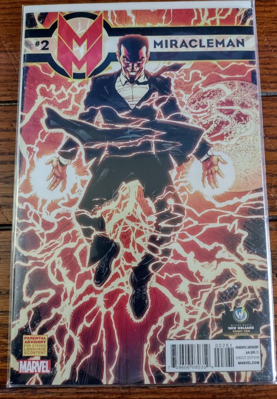 MiracleMan 2 Wizard World New Orleans Trade & B&W Sketch Exclusive Set NM