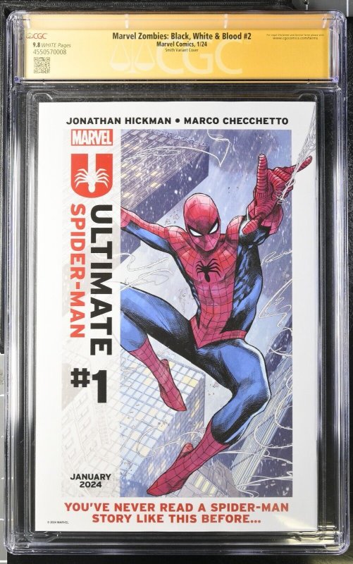 Marvel Zombies : Black White & Blood#2 (CGC 9.8) Signed  Cory Smith * Census = 2