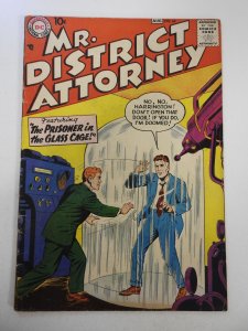 Mr. District Attorney #64 (1958) VG- Condition 1 in tear bc, moisture stains bc