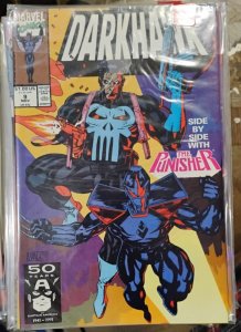 DARKHAWK # 9  1991 marvel DISNEY  SAVAGE STEEL  PUNISHER