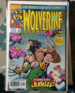 WOLVERINE # 117 1997 marvel  disney OPERATION ZERO TOLERANCE +JUBILEE+ SENTINELS 