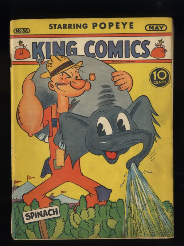 King Comics #38 VG- 3.5 1939 Popeye King Comics!