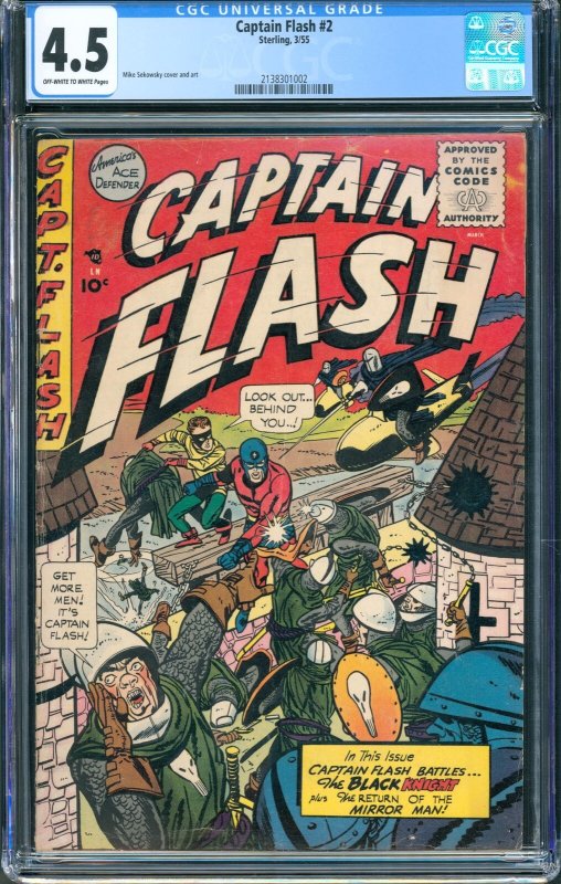 Captain Flash #2 (Sterling, 1955) CGC 4.5