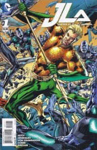 Justice League of America #1 Aquaman Cover DC Comic 08/15 (VFNM 9.0/Stock Image)