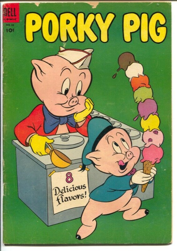 Porky Pig #38 1954-Dell-ice cream cover-early issue-G