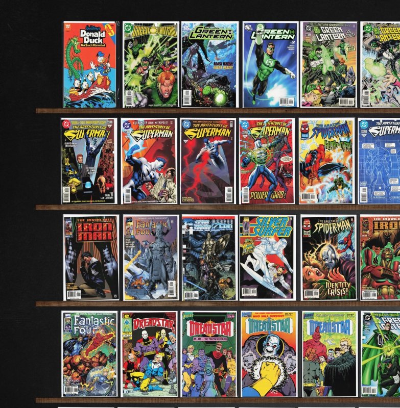 Huge Lot 150+ Comics with Green Lantern, Elfquest, Fantastic Four & More!