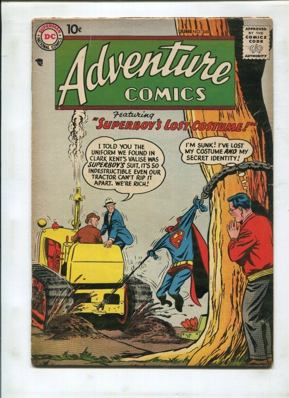 ADVENTURE COMICS #249 (4.5) SUPERBOY'S LOST COSTUME!