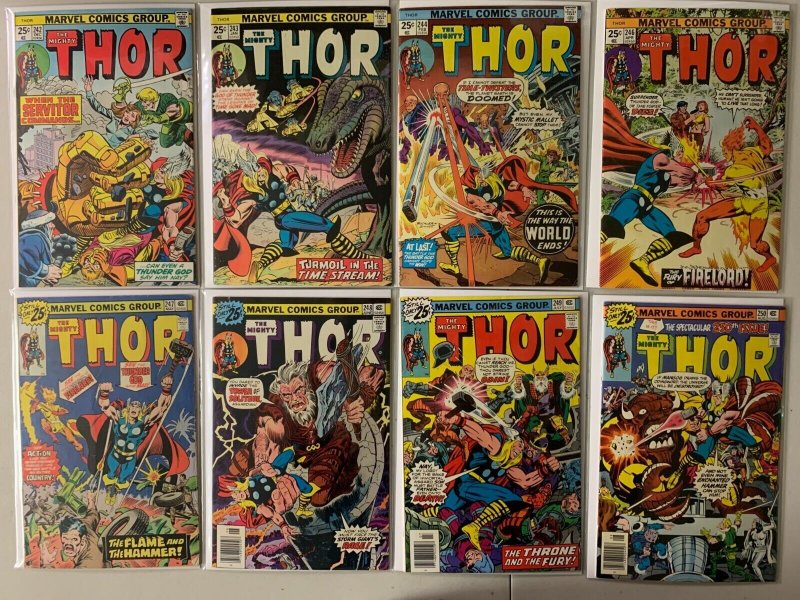 Mighty Thor bronze-age comics lot #208-270 newsstand 44 diff avg 5.0 (1973-78)