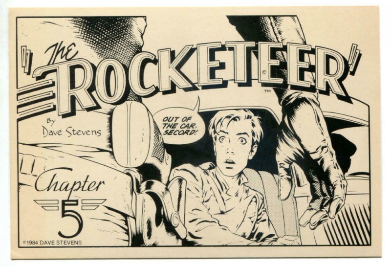 DAVE STEVENS Postcard, ROCKETEER, 1982, more in store, 'Chapter 5'