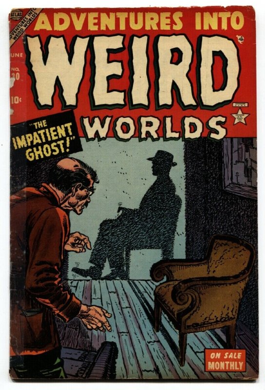 ADVENTURES INTO WEIRD WORLDS #30 LAST ISSUE-ATLAS PRE-CODE SICK HORROR 