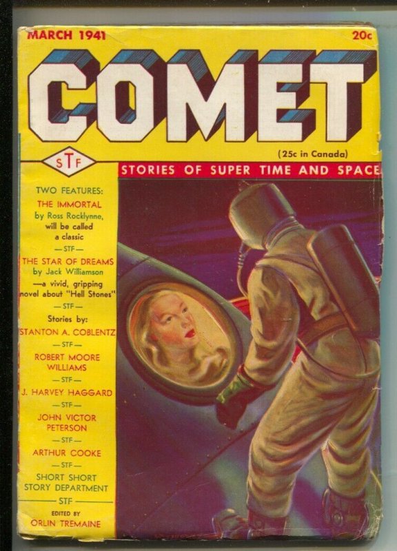 Comet #3  3/1941-Arthur Cooke-bizarre story-Leo Morey cover art-Pulp tales by...