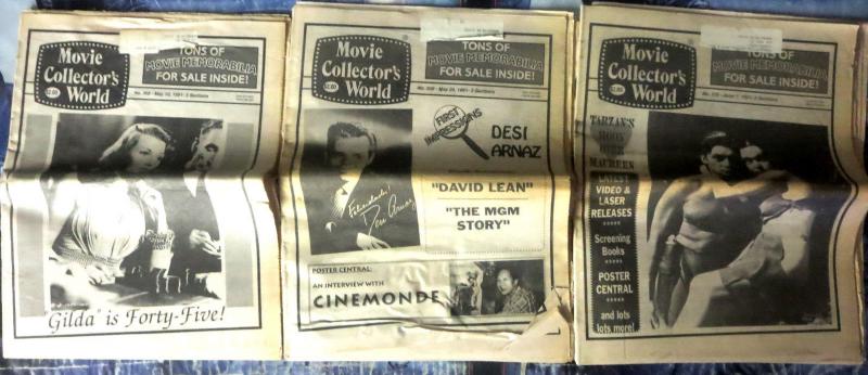 MOVIE COLLECTOR'S WORLD No. 315 - 373, 29 diff ; 1989 - 1991- Vintage movie info