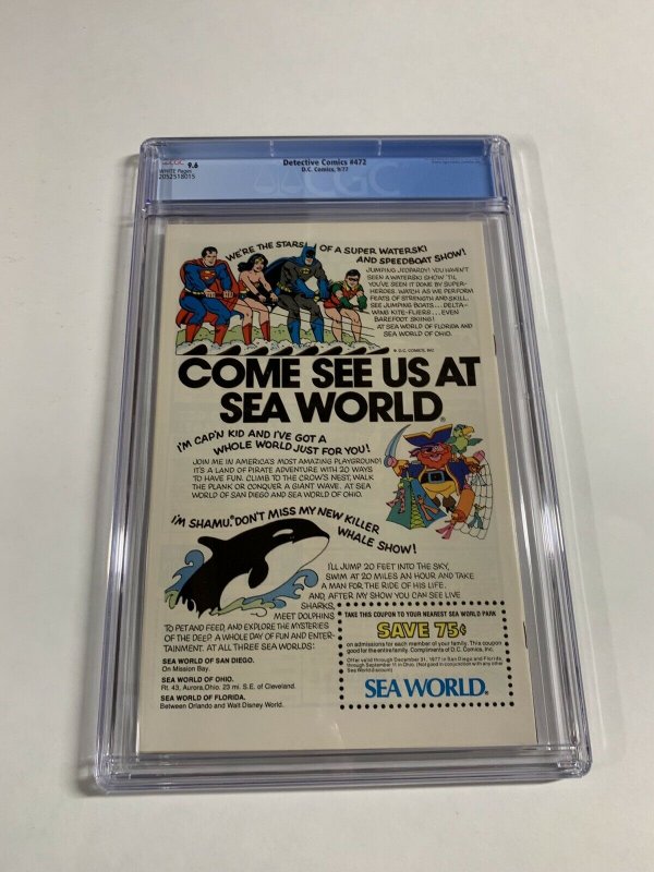 Detective Comics 472 Cgc 9.6 White Pages Batman Dc Comics 2052518015