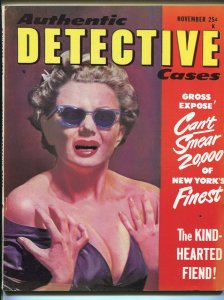 Authentic Detective Cases Magazine November 1952- Walter B Gibson FN-