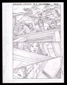 Battlestar Galactica #3 pg16 Original Pencil art  ALEX SANCHEZ Ships action page