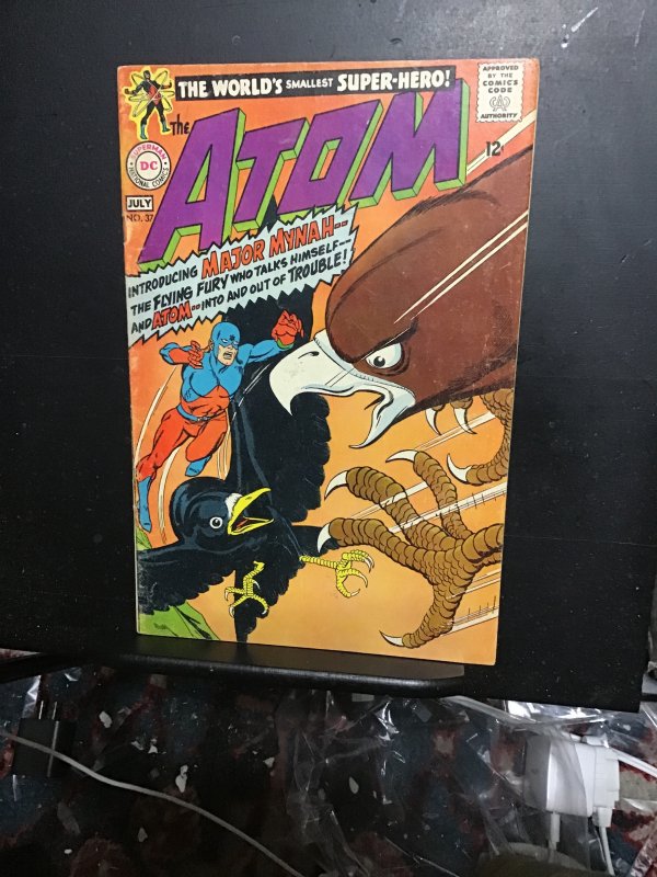 The Atom #37 (1968) First Major Mynah! Hawkman! High-grade! VF- Boca CERT!