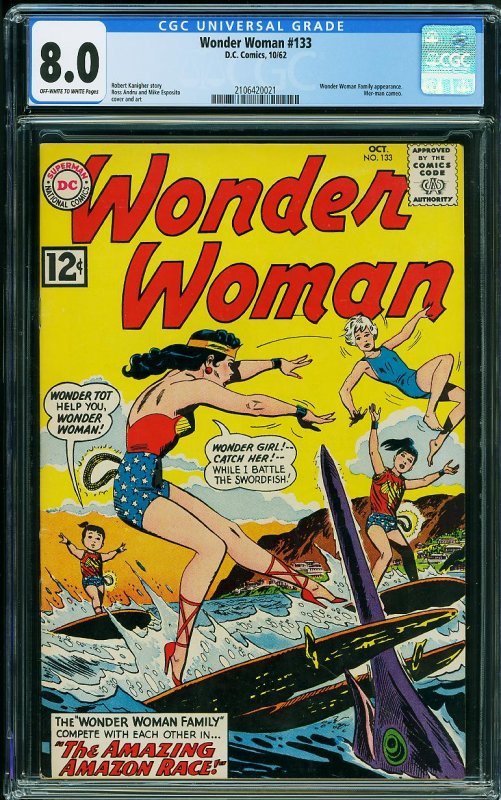 Wonder Woman #133 (DC, 1962) CGC 8.0