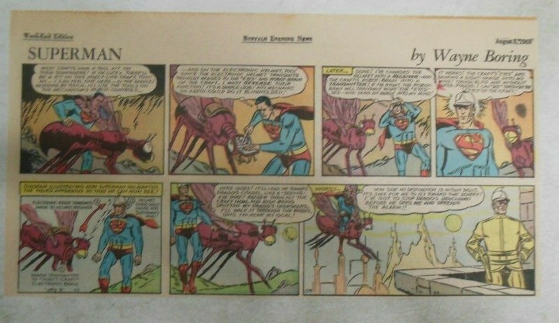 Superman Sunday Page #1241 by Wayne Boring from 8/4/1963 Size: 7.5 x 15 inches