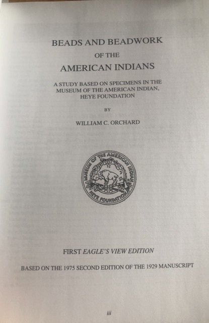 Beads and bead work of the American Indians, Orchard, 2020