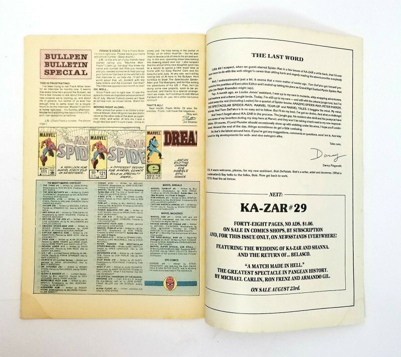 Ka-Zar The Savage #28 (1983) Marvel Comics