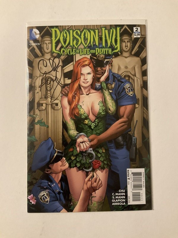 Poison Ivy Cycle Of Life And Death 2 Near Mint Nm Signed Amy Chu Clay Mann Dc