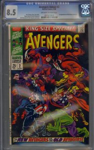 AVENGERS ANNUAL #2 CGC 8.5 1ST SCARLET CENTURION JOHN BUSCEMA