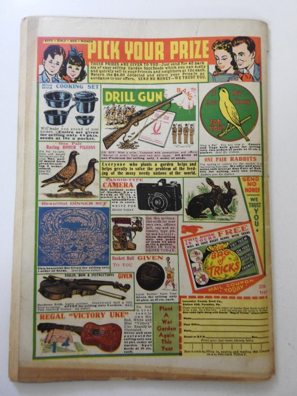 Daredevil Comics #23 (1944) FR/GD Condition Cover detached,  5 in spine split