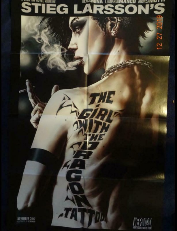 GIRL WITH THE DRAGON TATTOO Promo Poster, 22 x 34, 2012, VERTIGO Unused more in 