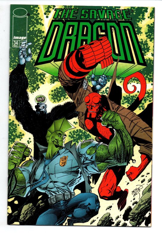 Savage Dragon #34 - Hellboy - 1996 - (-NM) 