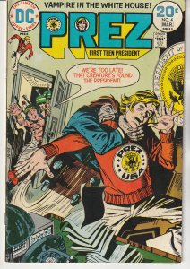 Prez #4 (1974)   Dracula In The White House !